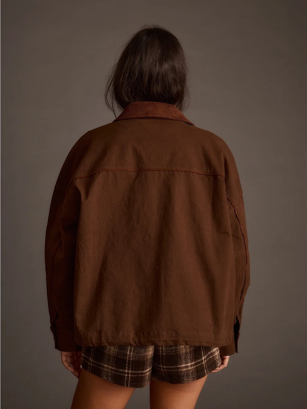 12th Tribe Fairfax Studded Canvas Utility Jacket Mocha M NWT - Picture 5 of 8
